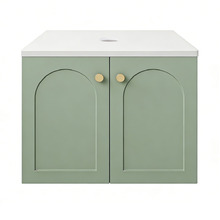Stevie 600mm Wall Hung Single Vanity with Stone Countertop